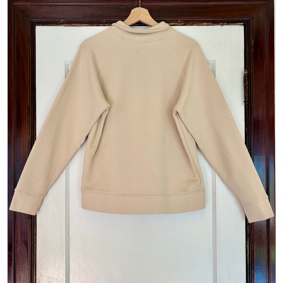 Norse Projects $235 Men’s Tan Beige Kristian Cotton Half-Zip Sweatshirt- Medium - Picture 3 of 5